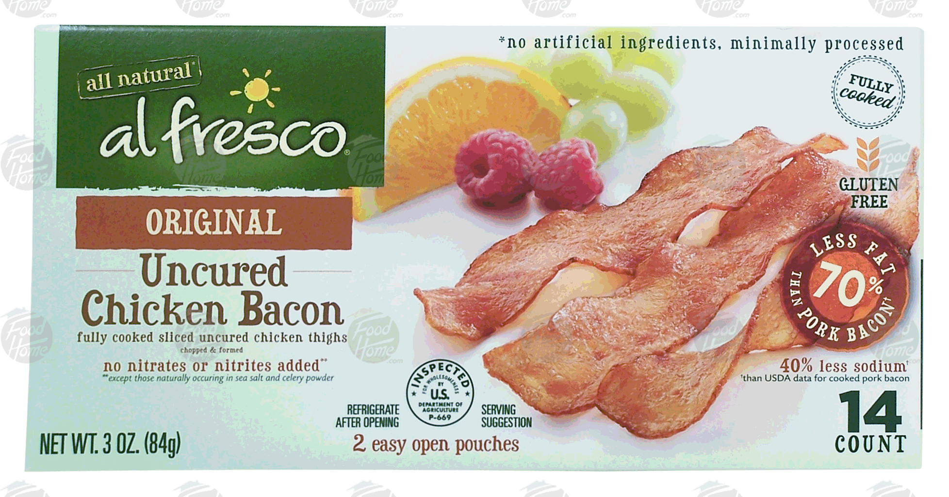 Al Fresco  original uncured chicken bacon, fully cooked, 14-count Full-Size Picture